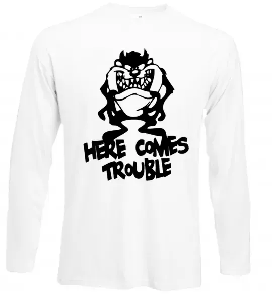 Лонгслив Тасманський Диявол (Tasmanian Devil) Белый фото