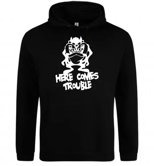 Мужская толстовка (худи) Тасманський Диявол (Tasmanian Devil) Черный фото