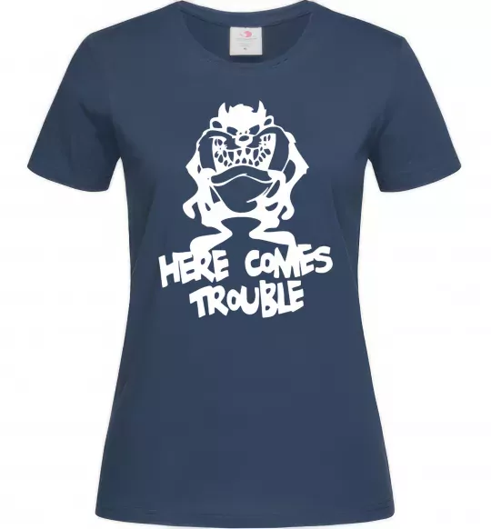 Женская футболка Тасманський Диявол (Tasmanian Devil) Темно-синий фото