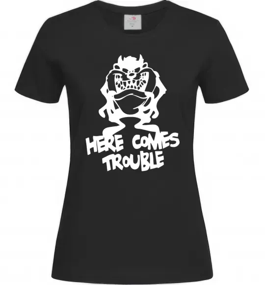 Женская футболка Тасманський Диявол (Tasmanian Devil) Черный фото