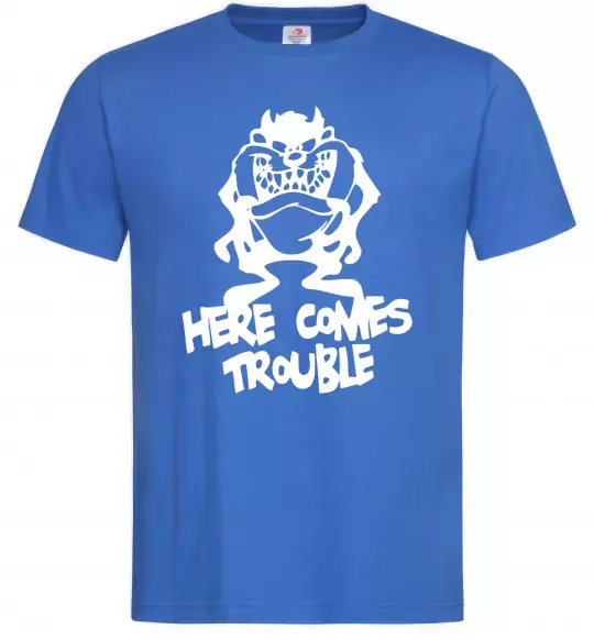 Мужская футболка Тасманський Диявол (Tasmanian Devil) Ярко-синий фото