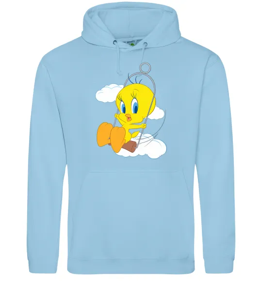 Мужская толстовка (худи) Твіті (Tweety Bird) Голубой фото