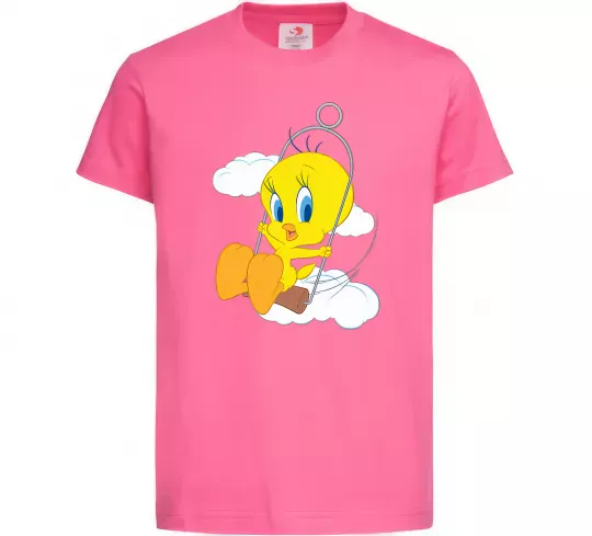Дитяча футболка Твіті (Tweety Bird) Яскраво-рожевий фото