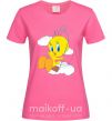 Женская футболка Твити (Tweety Bird) Ярко-розовый фото