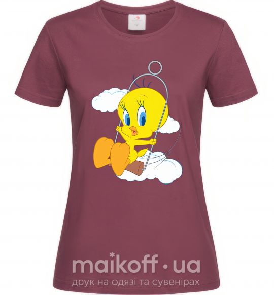 Жіноча футболка Твити (Tweety Bird) Бордовий фото