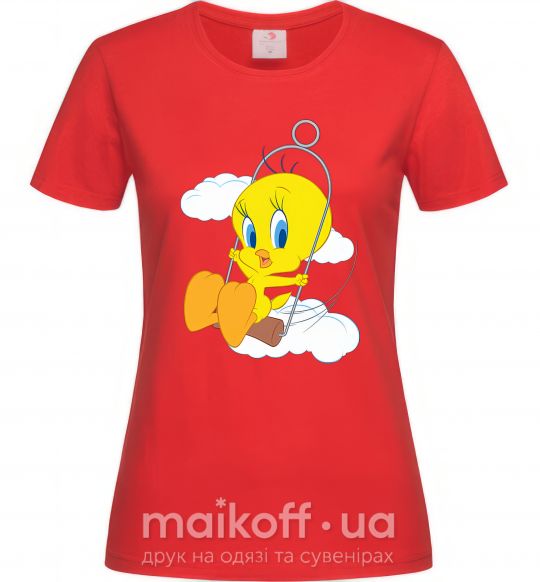 Жіноча футболка Твити (Tweety Bird) Червоний фото