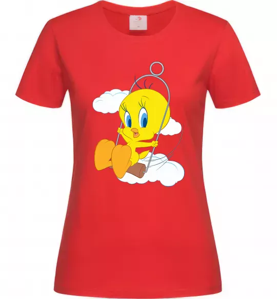 Жіноча футболка Твіті (Tweety Bird) Червоний фото