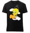 Мужская премиум футболка Твіті (Tweety Bird) Черный фото