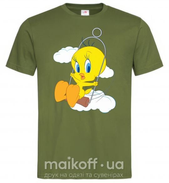 Мужская футболка Твити (Tweety Bird) Оливковый фото