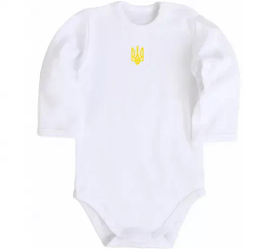 Детский боди Герб маленький друк Белый фото