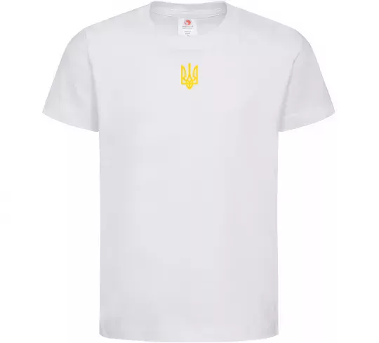 Дитяча футболка Герб маленький друк Білий фото