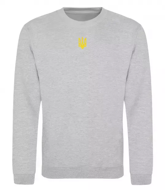 Світшот Герб маленький друк Сірий меланж фото