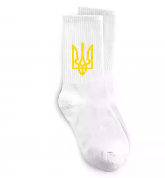 Носки Герб маленький друк Белый фото