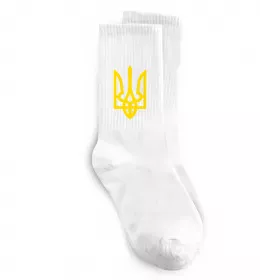 Носки Герб маленький друк Белый фото