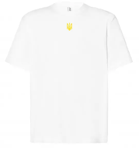 Футболка Оверсайз Герб маленький друк Белый фото