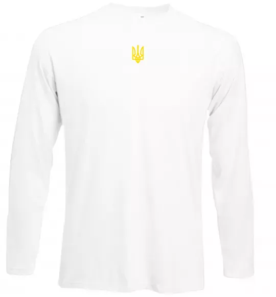 Лонгслив Герб маленький друк Белый фото