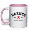 Чашка с цветной ручкой Barnes Зимній солдат Нежно розовый фото