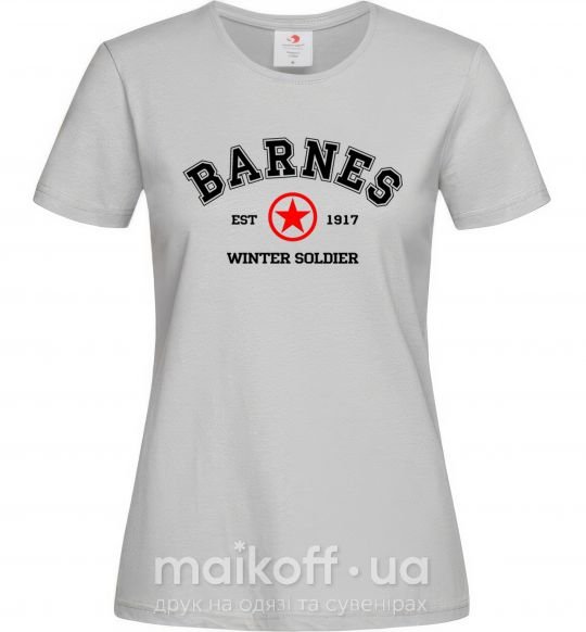 Женская футболка Barnes Зимній солдат Серый фото