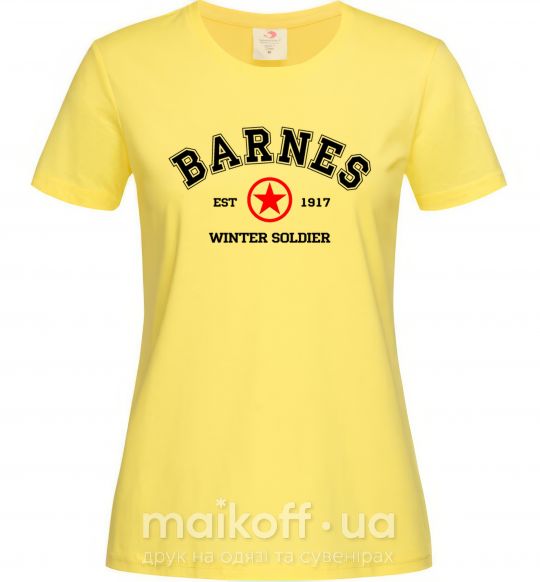 Женская футболка Barnes Зимній солдат Лимонный фото