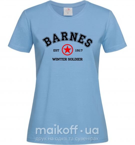 Жіноча футболка Barnes Зимній солдат Блакитний фото