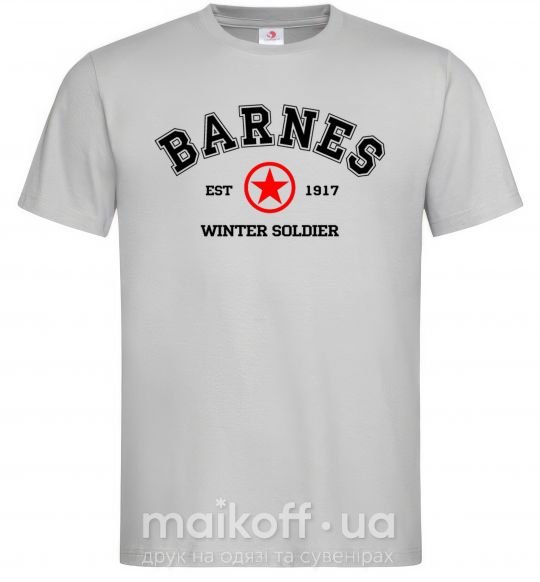 Мужская футболка Barnes Зимній солдат Серый фото