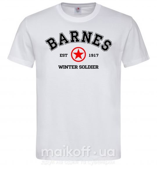 Чоловіча футболка Barnes Зимній солдат Білий фото