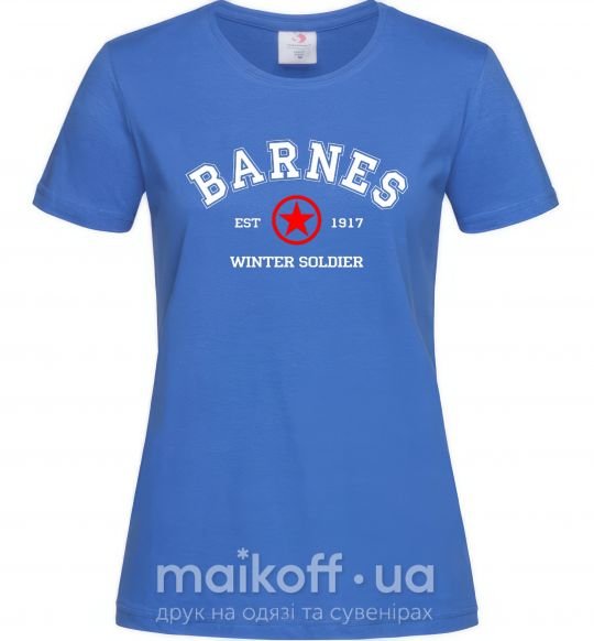 Жіноча футболка Barnes Зимній солдат Яскраво-синій фото