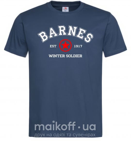 Чоловіча футболка Barnes Зимній солдат Темно-синій фото