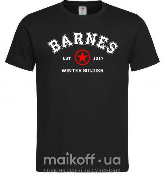 Чоловіча футболка Barnes Зимній солдат Чорний фото