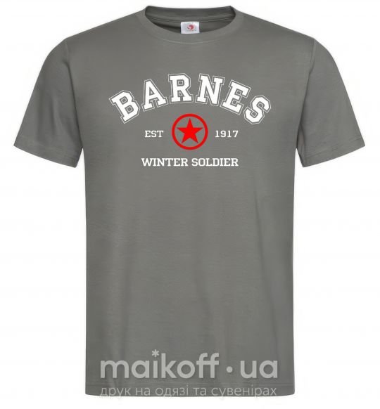 Чоловіча футболка Barnes Зимній солдат Графіт фото