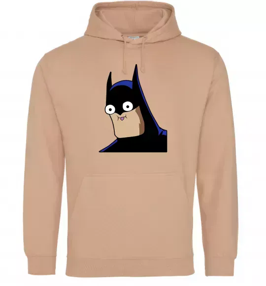 Мужская толстовка (худи) Бетмен веселий Песочный фото