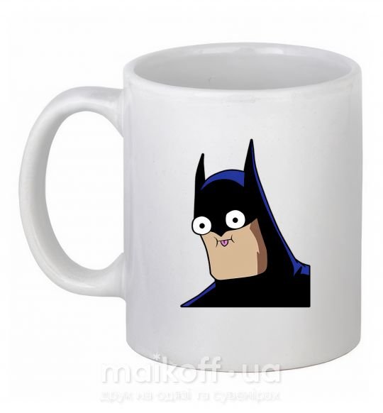 Чашка керамічна Бетмен веселий Білий фото