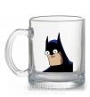 Чашка стеклянная Бетмен веселий Прозрачный фото
