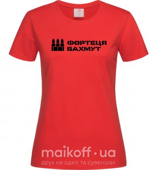 Женская футболка Фортеця Бахмут Красный фото