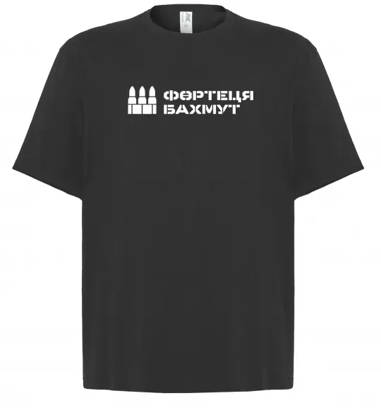 Футболка Оверсайз Фортеця Бахмут Черный фото