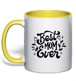 Чашка с цветной ручкой Best Mom Ever