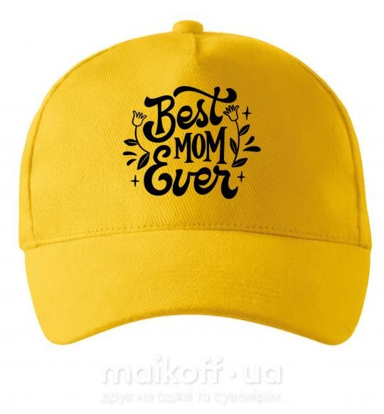 Кепка Best Mom Ever Сонячно жовтий фото