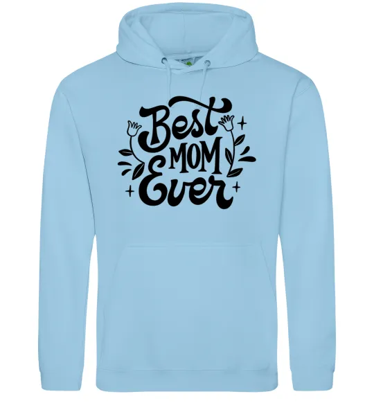 Жіноча толстовка (худі) Best Mom Ever Блакитний фото