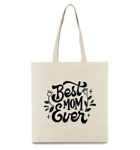 Эко-сумка Best Mom Ever Бежевый фото
