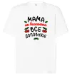 Футболка Оверсайз Мама як вишенька Білий фото