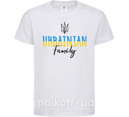 Детская футболка Ukrainian family Белый фото