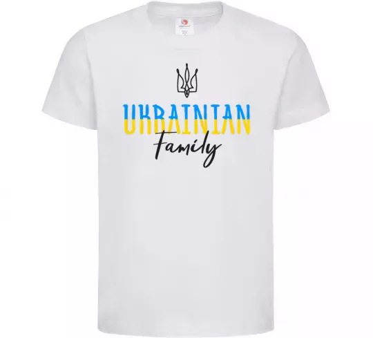 Дитяча футболка Ukrainian family Білий фото