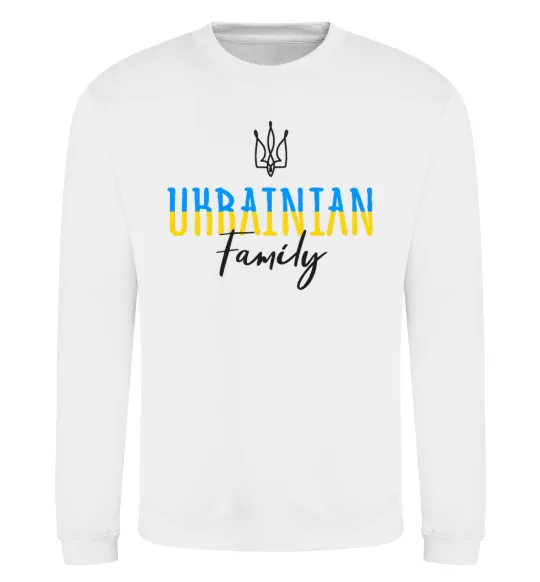 Свитшот Ukrainian family Белый фото