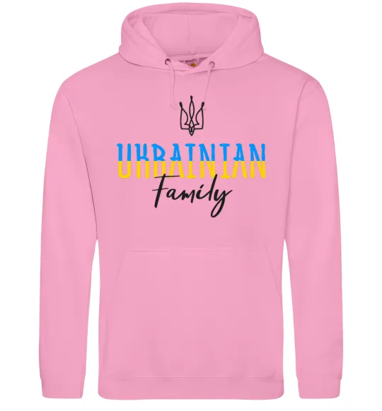 Мужская толстовка (худи) Ukrainian family Розовый фото