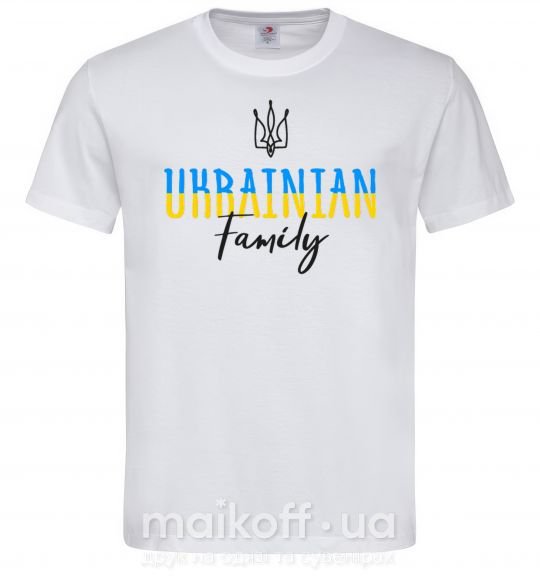 Чоловіча футболка Ukrainian family Білий фото