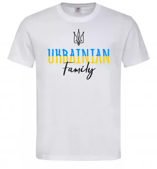 Мужская футболка Ukrainian family Белый фото