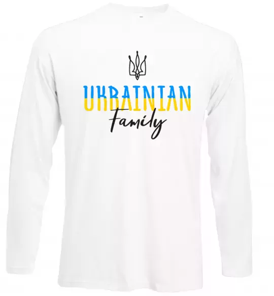 Лонгслів Ukrainian family Білий фото
