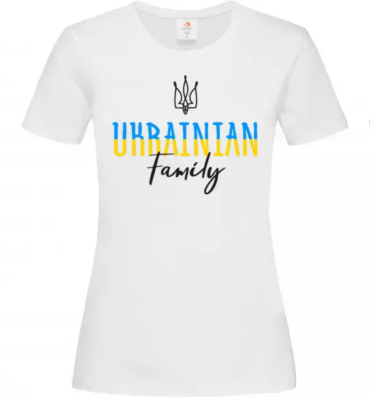 Женская футболка Ukrainian family Белый фото