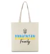 Эко-сумка Ukrainian family Бежевый фото