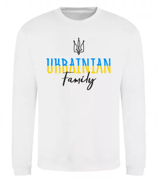 Свитшот Ukrainian family Белый фото